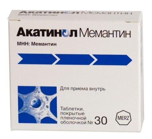 Купить Акатинол мемантин 10 мг 30 шт. таблетки, покрытые пленочной оболочкой цена