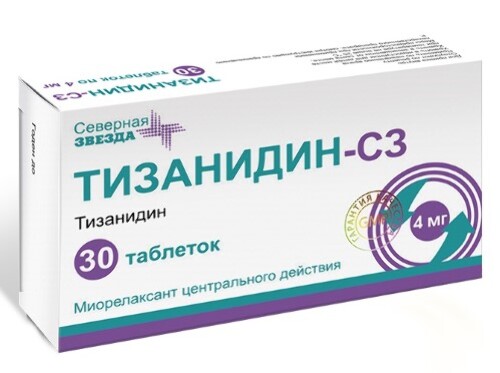 Тизанидин-сз 4 мг 30 шт. таблетки блистер