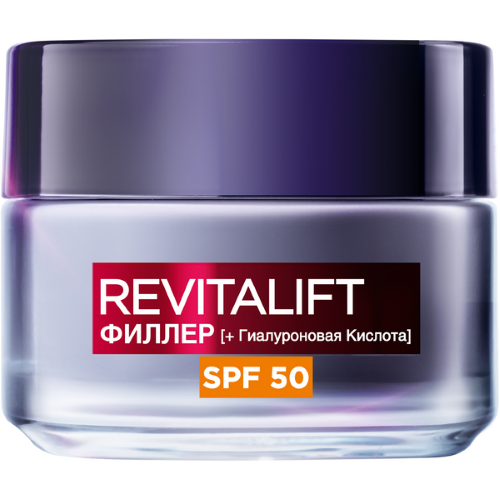 Loreal paris revitalift филлер (+гиалуроновая кислота) крем для лица и шеи восстанавливающий объем антивозрастной уход spf50 50 мл