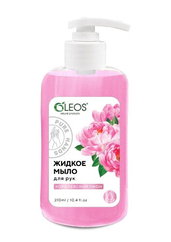 Купить Oleos мыло жидкое для рук королевский пион 310 мл цена