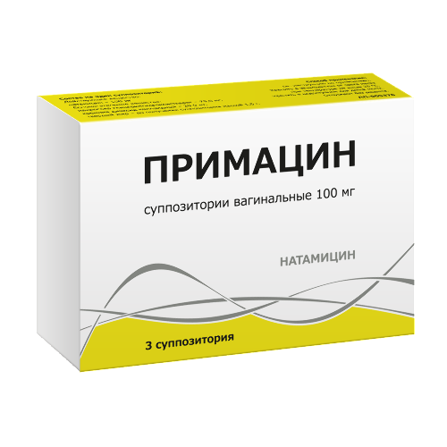 Примацин 100 мг 3 шт. суппозитории вагинальные