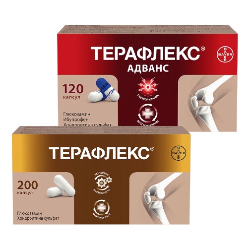 Набор со скидкой! ТЕРАФЛЕКС 200 капс. + ТЕРАФЛЕКС АДВАНС 120 капс.