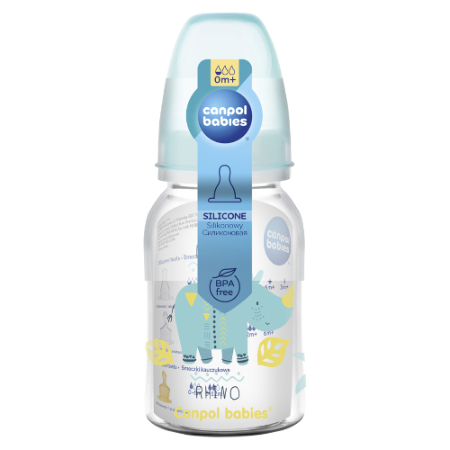 CANPOL BABIES БУТЫЛОЧКА AFRICA 120МЛ 0+/БИРЮЗОВЫЙ