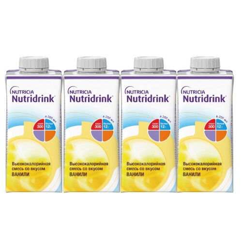 Набор белковое питание 4 уп Нутридринк ванили 200 мл со скидкой