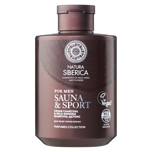 Купить Natura siberica sauna&sport for men шампунь-детокс для всех типов волос 300 мл цена