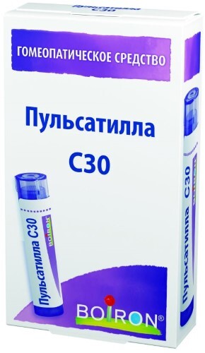 Купить Пульсатилла c30 гомеопатический монокомпонентный препарат растительного происхождения 4 гр гранулы гомеопатические цена
