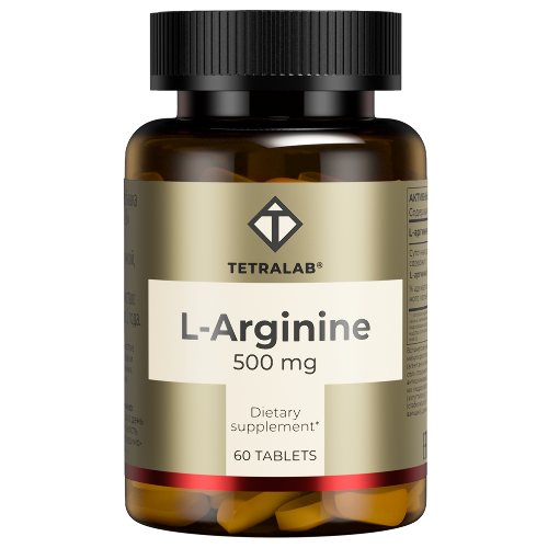 Tetralab l-аргинин 60 шт. таблетки, покрытые оболочкой массой 824 мг