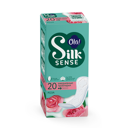 Ola silk sense прокладки ежедневные daily deo бархатная роза 20 шт.