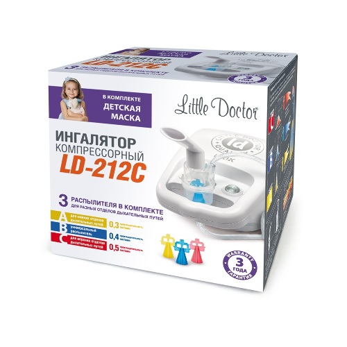 Ингалятор ld-212c компрессорный/белый/