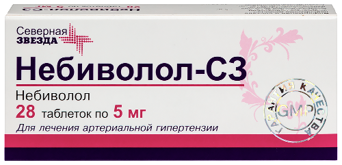 Купить Небиволол-с3 5 мг 28 шт. таблетки цена
