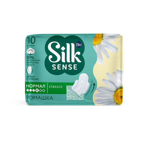 Купить Ola silk sense прокладки classic deo normal ромашка в индивидуальной упаковке 10 шт. цена