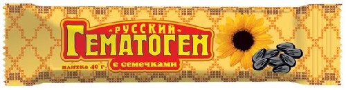 Гематоген русский с семечками 40 гр плит