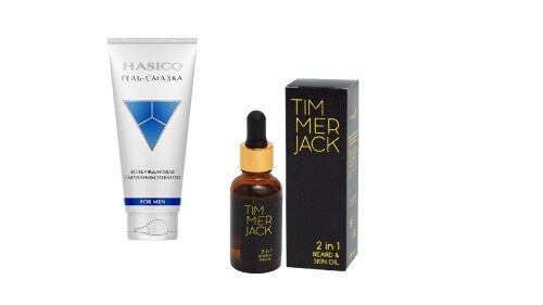 Набор из 2х средств HASICO Масло для лица и бороды 30 мл + ГЕЛЬ-СМАЗКА FOR MEN 100МЛ