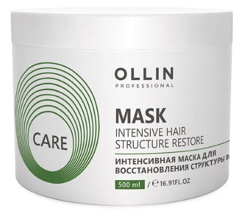Купить Ollin care маска интенсивная для восстановления структуры волос 500 мл цена