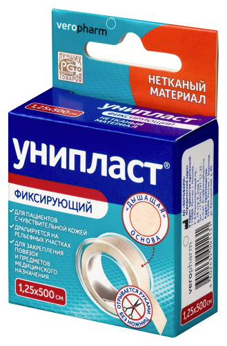 ЛЕЙКОПЛАСТЫРЬ УНИПЛАСТ ФИКСИРУЮЩИЙ