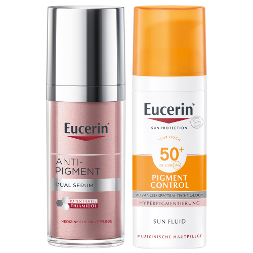 Набор EUCERIN ANTI-PIGMENT СЫВОРОТКА ДВОЙНАЯ ПРОТИВ ПИГМЕНТАЦИИ 30МЛ + EUCERIN ФЛЮИД СОЛНЦЕЗАЩИТНЫЙ ПРОТИВ ПИГМЕНТАЦИИ SPF 50+ 50МЛ