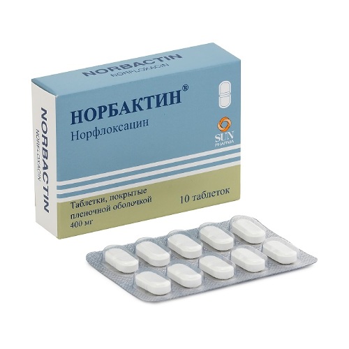 Норбактин 400 мг 10 шт. таблетки, покрытые пленочной оболочкой