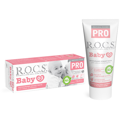 Rocs зубная паста pro baby 45 гр