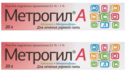 Набор Метрогил А 0,1%+1% 20,0 гель д/наруж прим из 2 уп со скидкой