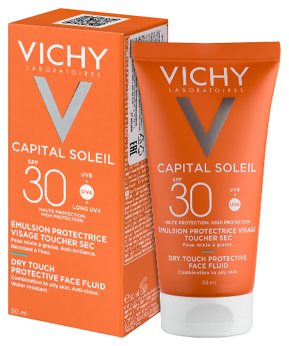 Vichy capital ideal soleil эмульсия матирующая для лица spf30 50 мл