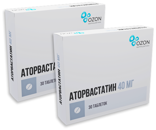 Набор из 2-х упаковок Аторвастатин 40мг №30 со скидкой