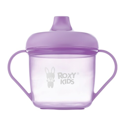 Roxy-kids кружка-поильник с носиком 9+ 180 мл/лавандовый
