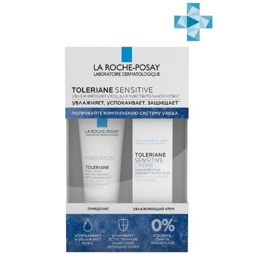 Купить La roche-posay toleriane sensitive крем для чувствительной кожи 15 мл+toleriane очищающий гель-уход д/умывания 50 мл/набор цена