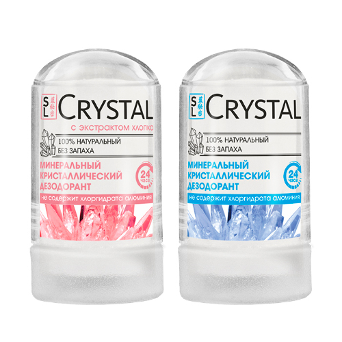 Набор СЕКРЕТЫ ЛАН CRYSTAL: СЕКРЕТЫ ЛАН CRYSTAL DEODORANT STICK ДЕЗОДОРАНТ МИНЕРАЛЬНЫЙ Д/ТЕЛА 60,0 + DEODORANT STICK МИНЕРАЛЬНЫЙ С ЭКСТРАКТОМ ХЛОПКА со скидкой 90 руб.