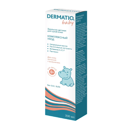 Dermatiq baby эмульсия детская для сухой кожи 200 мл/эркафарм