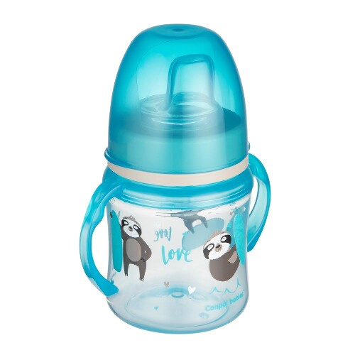 CANPOL BABIES ПОИЛЬНИК С СИЛИКОНОВЫМ НОСИКОМ 120МЛ 6+/ГОЛУБОЙ
