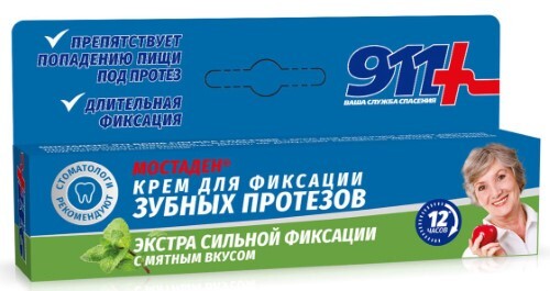 Купить 911 Крем для фиксации зубных протезов мостаден 40 мл цена