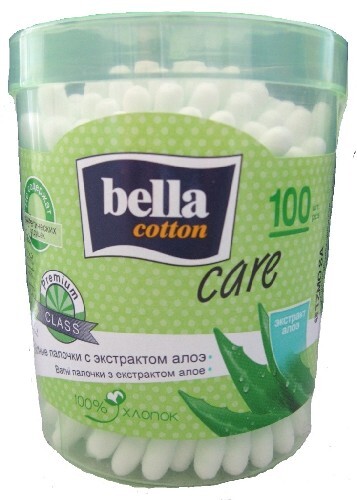 Купить BELLA COTTON CARE ВАТНЫЕ ПАЛОЧКИ С ЭКСТРАКТОМ АЛОЭ N100/КРУГЛАЯ КОРОБКА цена