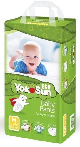 Купить Yokosun eco подгузники-трусики детские размер m/6-10 кг/ 48 шт. цена