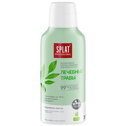Splat professional ополаскиватель для полости рта биоактивный лечебные травы 275 мл