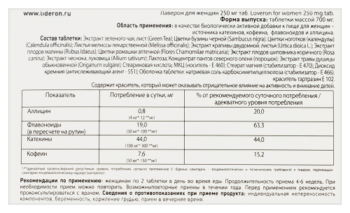 ЛАВЕРОН ДЛЯ ЖЕНЩИН 250МГ