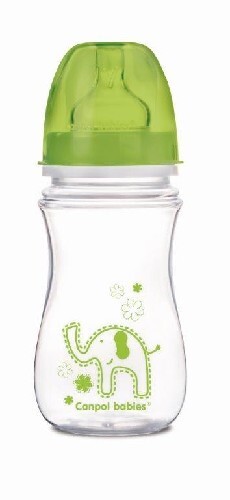 Купить Canpol babies бутылочка с широким горлом easystart 240 мл 3+/зеленый цена