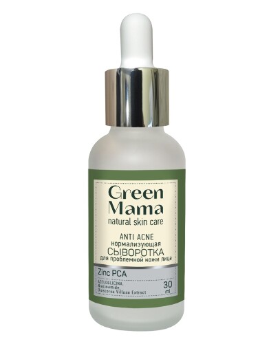Купить Green mama сыворотка для проблемной кожи лица нормализующая anti acne 30 мл цена