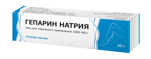 Гепарин натрия 1000 МЕ/г гель для наружного применения 30 гр