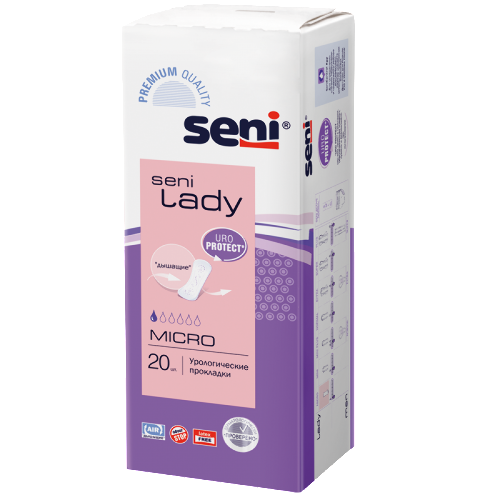 Купить Seni lady micro урологические прокладки/вкладыши для женщин 20 шт. цена