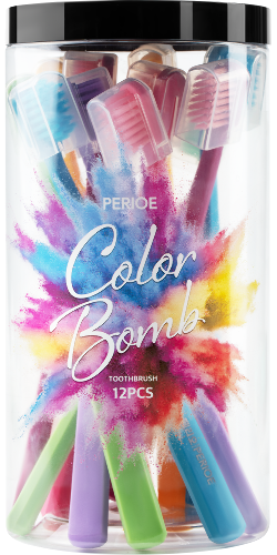 Зубная щетка color bomb 12 шт./мягкая
