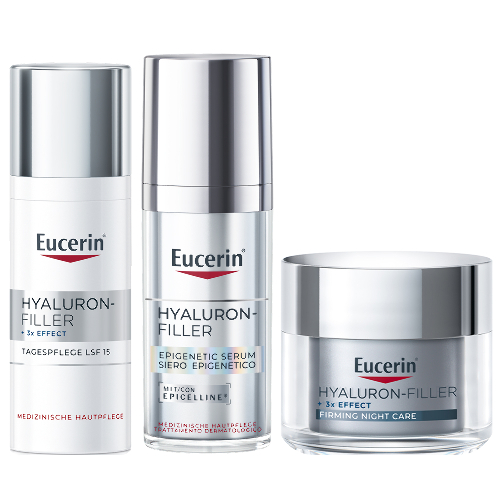 Набор EUCERIN HYALURON-FILLER: КРЕМ ДЛЯ ДНЕВНОГО УХОДА ЗА НОРМАЛЬНОЙ И КОМБИНИРОВАННОЙ КОЖЕЙ SPF15 50МЛ + КРЕМ ДЛЯ УХОДА ЗА КОЖЕЙ НОЧНОЙ АНТИВОЗРАСТНОЙ 50МЛ + СЫВОРОТКА ЭПИГЕНЕТИЧЕСКАЯ АНТИВОЗРАСТНАЯ 30МЛ
