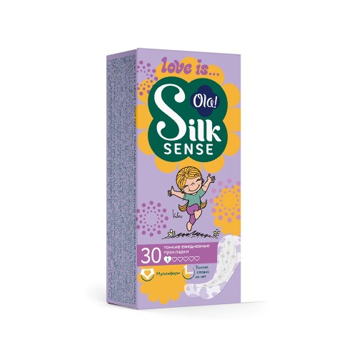 Ola silk sense light teens прокладки ежедневные тонкие стринг-мультиформ 30 шт.