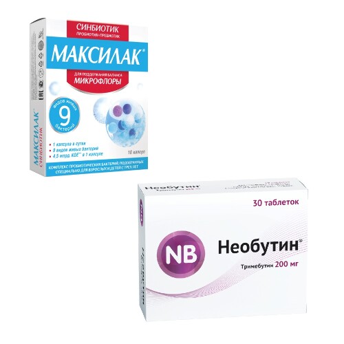 Набор для пищеварения Максилак капс №10 + Необутин таб №30