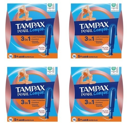 Купить Tampax тампоны compak pearl super plus с аппликатором 16 шт. в Москве Tampax тампоны compak pearl super plus с аппликатором 16 шт.