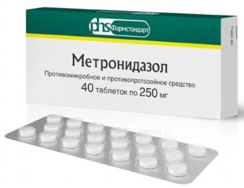 Метронидазол 250 мг 40 шт. таблетки