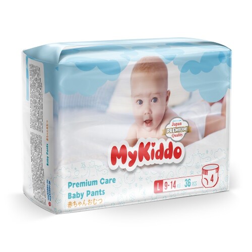 Mykiddo premium трусики-подгузники детские 9-14 кг 36 шт./ l