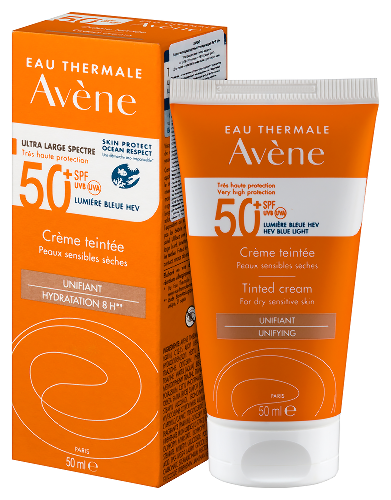 Avene крем солнцезащитный тонирующий spf50+ 50 мл