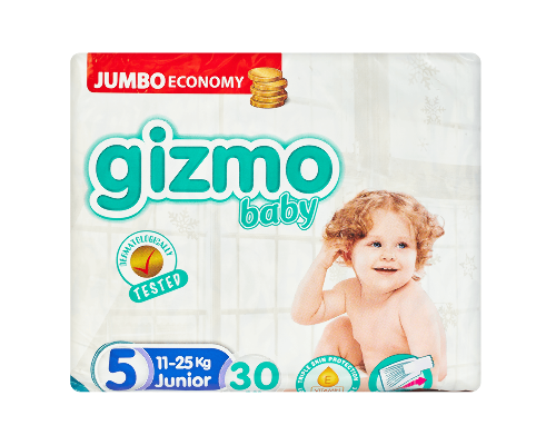 Купить Gizmo подгузники детские размер 5 11-25 30 шт. цена