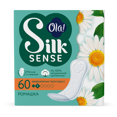 Ola silk sense прокладки ежедневные daily deo ромашка 60 шт.
