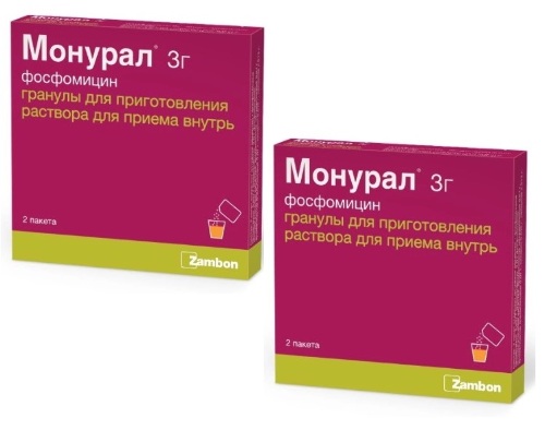 Набор Монурал 3 г пакет №2 гранулы из 2 уп со скидкой